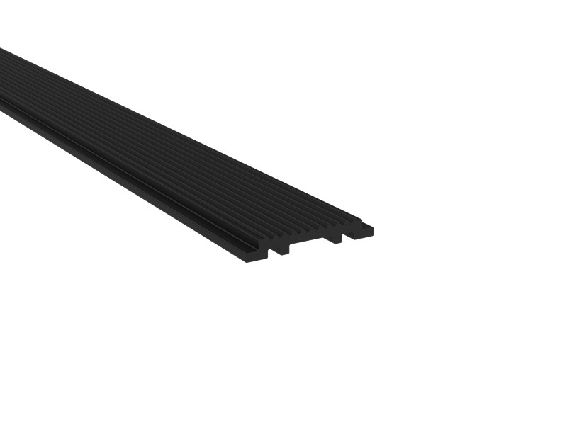 W80X32 Black Anodized up and Down Luminous LED Aluminum Step Profile for Indoor Outdoor Stair Light