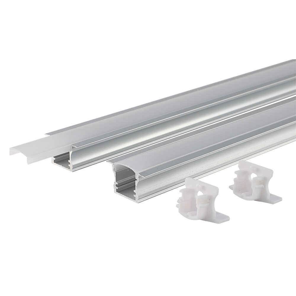 Aluminum Channel for LED Strip Light + Frosted Cover + End Cap