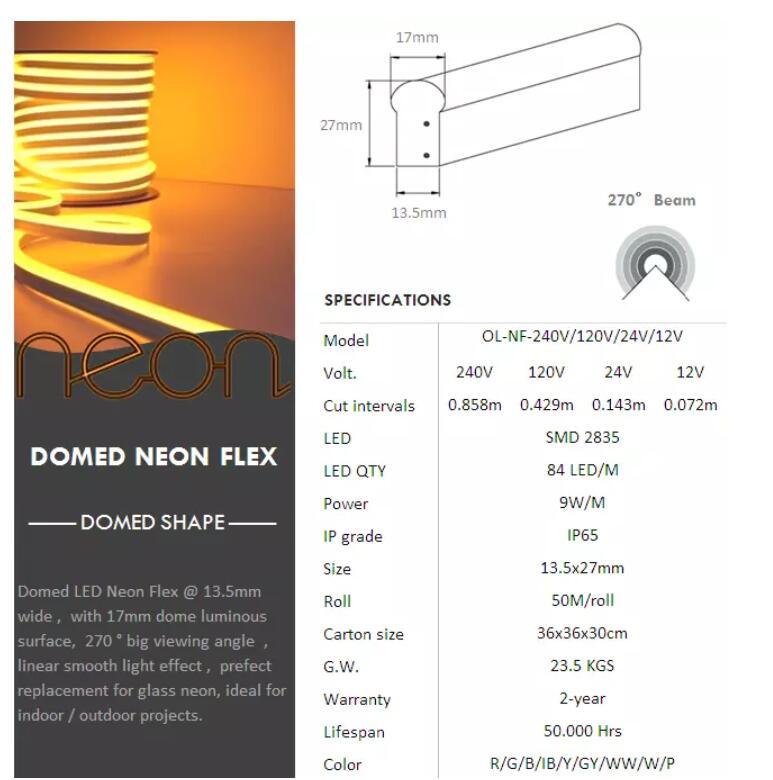 LED Neon Flex Tube Light Flexible LED Light Strip Diffuser